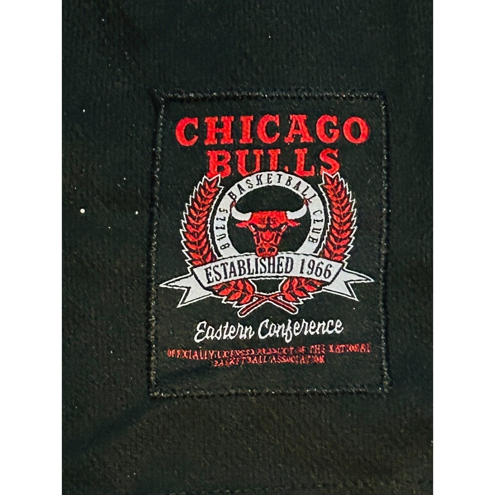 Vintage 90s Chicago Bulls NBA Jersey Tank Top Black Embroidered Applique Mens L - Picture 2 of 6